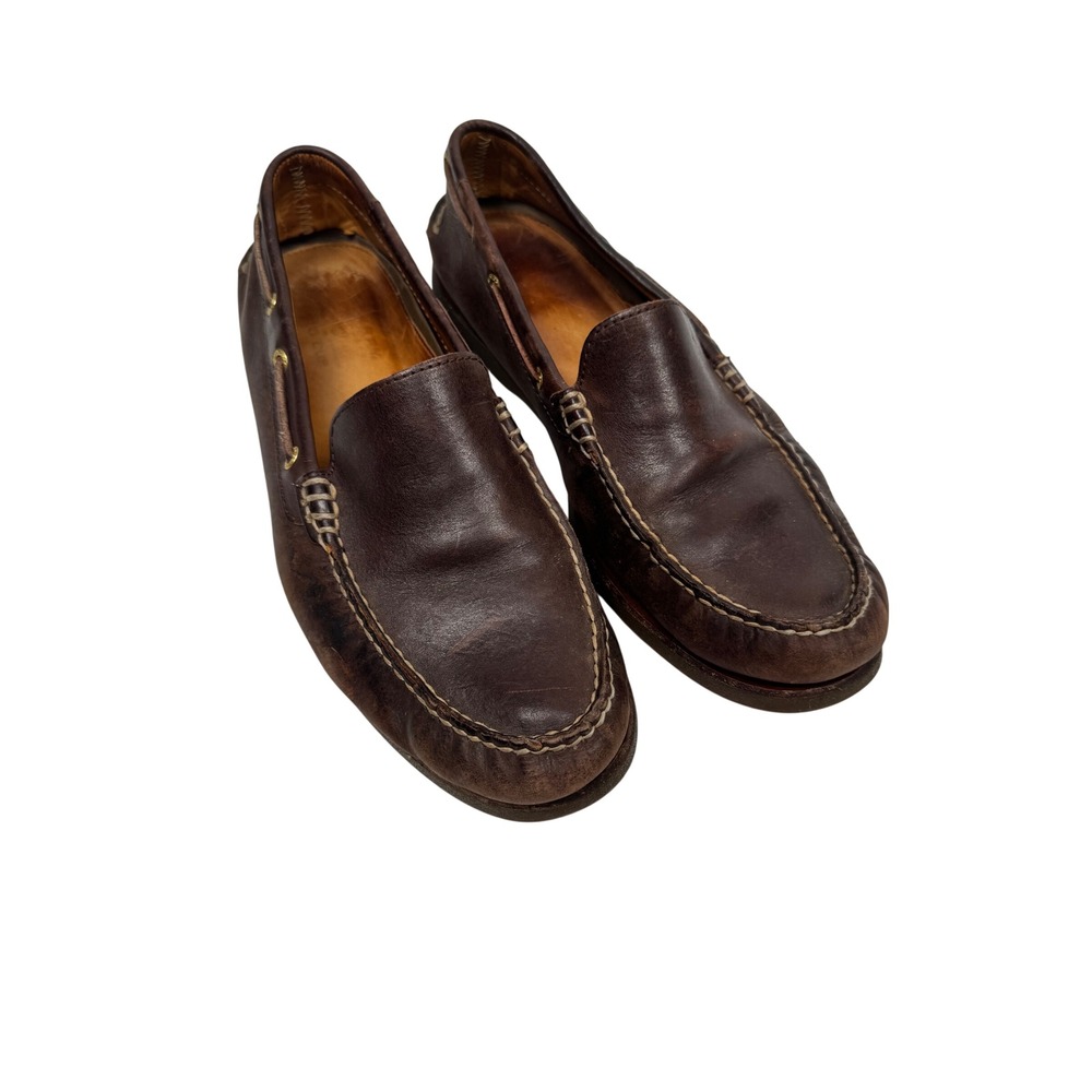 Sperry Gold Cup Harpswell Mens 13 M Dark Brown Leather Driving Loafers STS19234